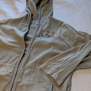 WEK vintage sunflower hooded shirt